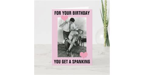 Spanking Happy Birthday Retro Cards For Her Zazzle