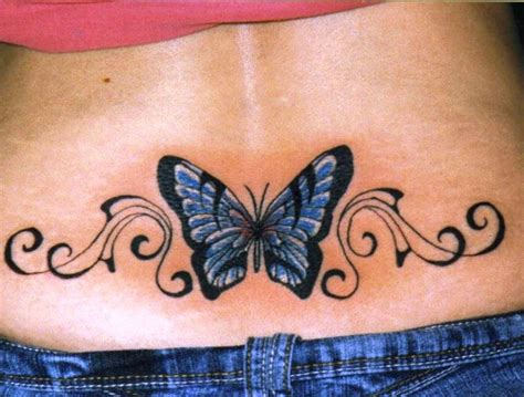 It's simple and pretty for someone who isn't looking for a. Beautiful Butterfly Back Tattoos Butterfly Lower Back Tattoos | Girl back tattoos, Butterfly ...