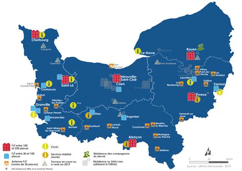 Cartographie Du Réseau Habitat Jeunes De Normandie
