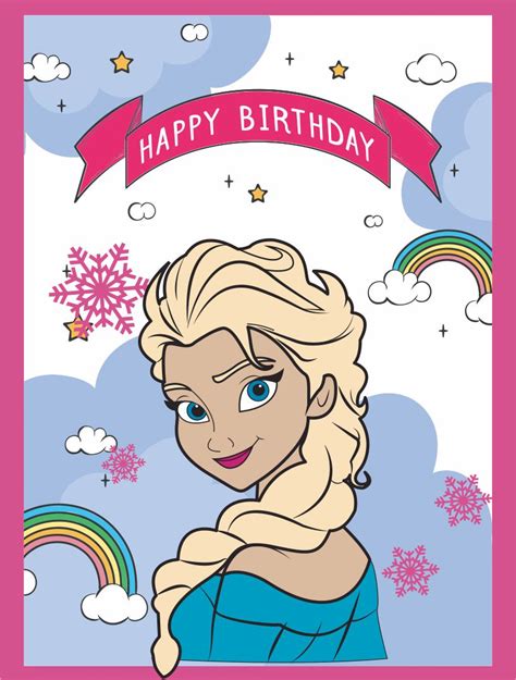 Elsa Birthday Card Printable
