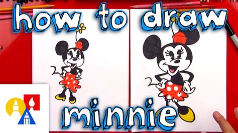 How To Draw Minnie Mouse Step By Step For Kids