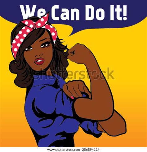We Can Do Iconic Womans Fistsymbol Stock Vector Royalty Free 256594114