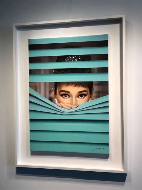 Dedicated to the beautiful and talented audrey hepburn!! Michael Moebius - Audrey Tiffany Blue 2 For Sale at 1stDibs