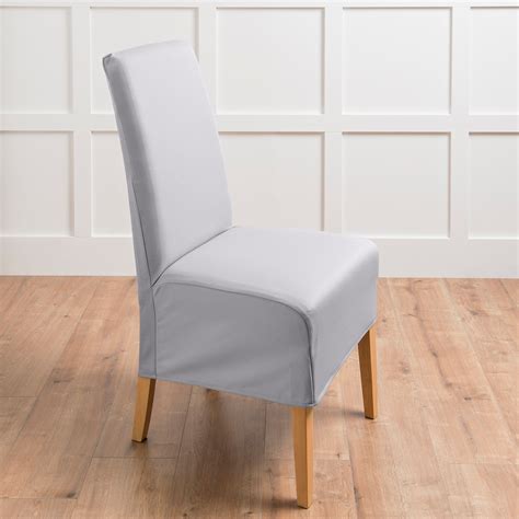 Une housse de chaise en 100% coton gris foncé pour recouvrir vos chaises dans un style traditionnel et contemporain. Housse de chaise - Blancheporte