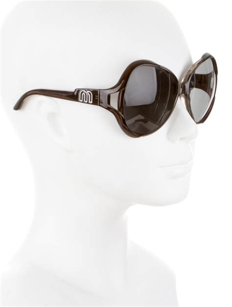 Miu Miu Translucent Oversize Sunglasses Accessories Miu35212 The Realreal