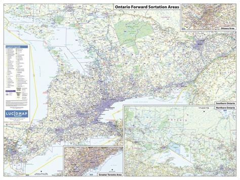 Ontario Postal Code Map | Wall maps, Map, Ontario map