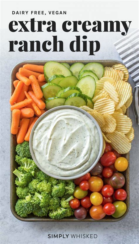 This Easy Ranch Dip Recipe Is Made With Mayo And Vegan Sour Cream For A