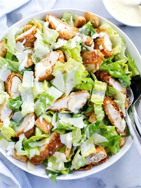 Crispy Chicken Caesar Salad Recipe Cookin With Mima