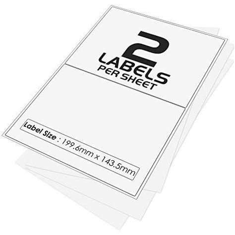 2 Labels Per Sheet For Laser Printers