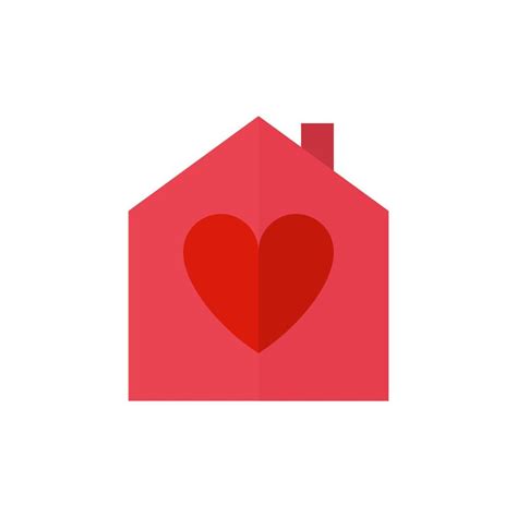 ilustração vetorial gráfico do logotipo da casa de amor Vetor no Vecteezy