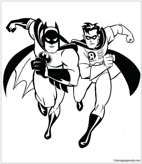 Batman and robin coloring pages. Batman And Robin Coloring Page - Free Coloring Pages Online