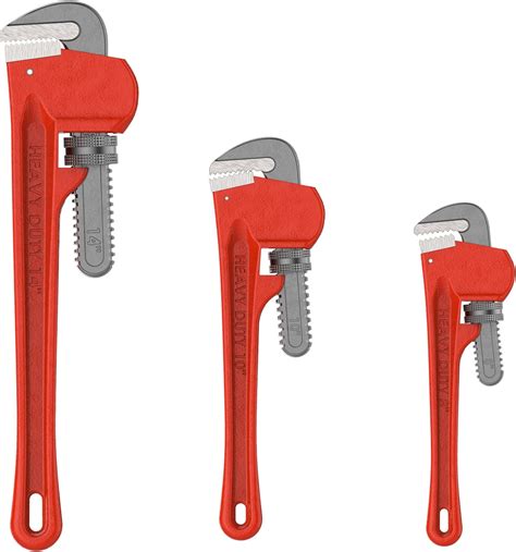 Stalwart 75 Ht3012 Plumbers Pipe Wrench 3 Piece 14 Inch 10 Inch 8