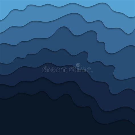 Abstract Blue Wavy Background Stock Illustration Illustration Of
