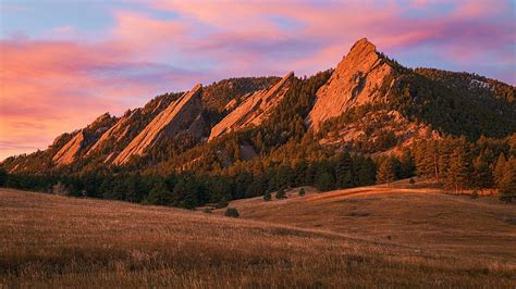 1366x768px 720p Free Download Sunrise Over The Flatirons In Boulder