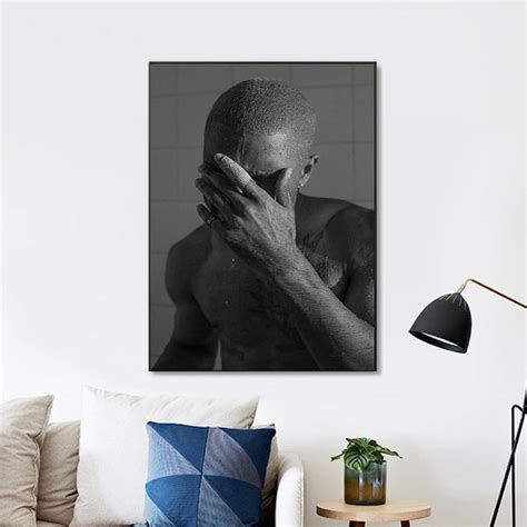 Frank Ocean Black And White Poster Wall Decoration Home Etsy