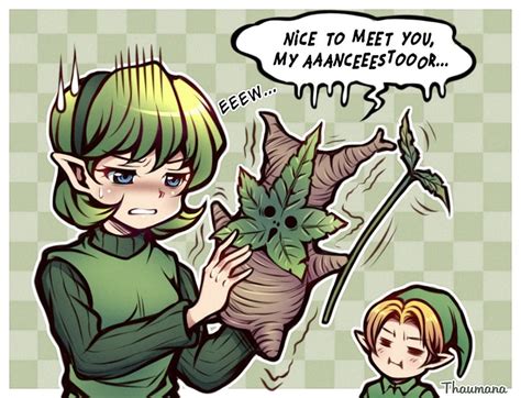 Link Korok And Saria The Legend Of Zelda And More Drawn By