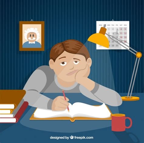 Bored Student Vector Free Download