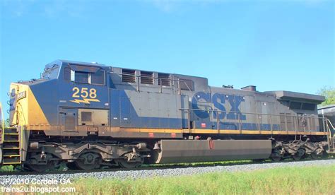 Csx 258 Cw44ac Locomotive Train Engine Csxt Railroad Coal Train In