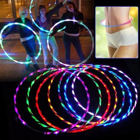 2019 90cm Led Glow Hula Hoop Performance Hoop Sports Toys Loose Weight