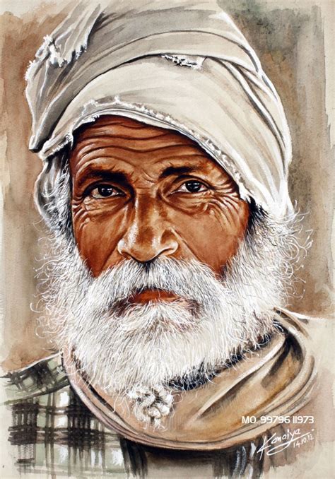 Realistic Oil Painting Of An Old Man Beautiful Art Paintings Canvas