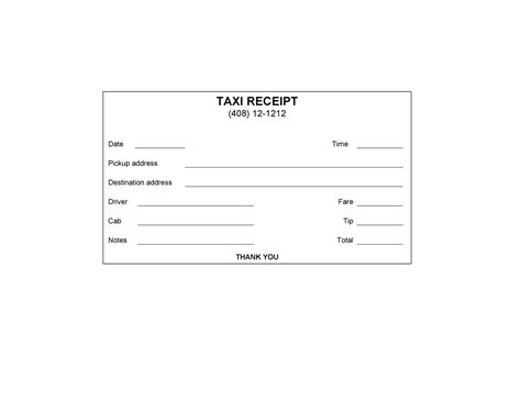 Pick Up Receipt Template Cari