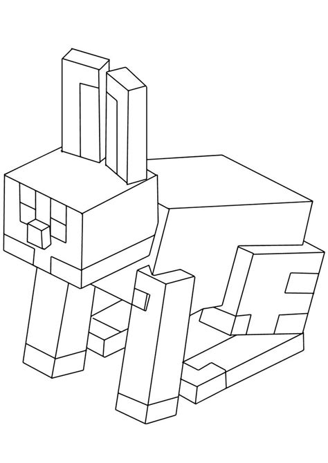 Rabbit | Minecraft coloring pages, Star coloring pages, Coloring pages