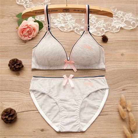sweet girl cotton printed bra brief set teenager padded underwear set girl s first bra buy