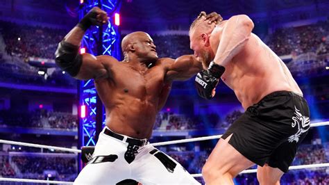 Brock Lesnar Vs Bobby Lashley WWE Championship Match Photos WWE