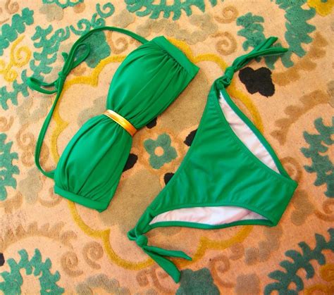 Love This Emerald Green And Gold Bikini Swimwear Summer Swimwear Swimsuits