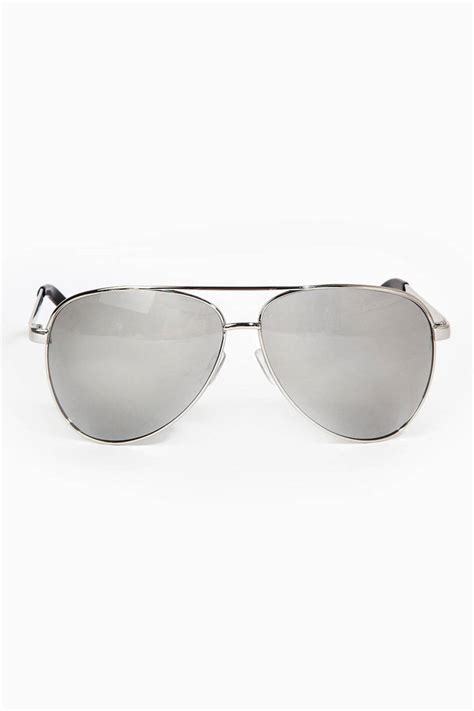 Top Gun Sunglasses In Silver 10 Tobi Us