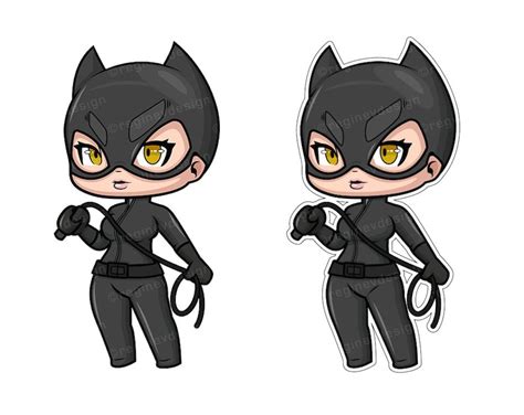 Catwoman Clipart Sticker Dc Characters Superhero Etsy