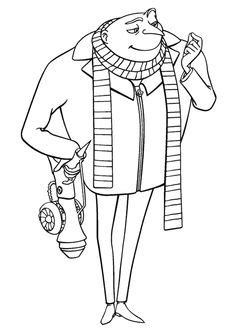 Gru Despicable Me Coloring Pages 550x751 Picture | Disney Coloring Pages | Minion coloring pages