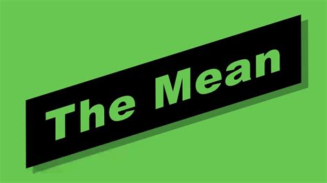 Mean - YouTube