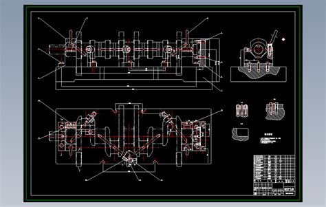 0073 工艺夹具 四缸柴油机曲轴工艺及钻床专用夹具（曲轴斜油孔）设计autocad模型图纸下载 懒石网