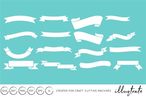 Download Ribbons SVG Cut File - DXF - Craft Cutting Files