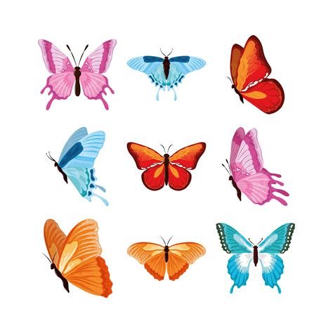 Varias Mariposas De Acuarela Vector En Vecteezy