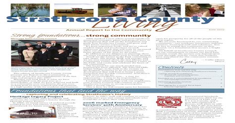 Strathcona County Annual Report To The Community 2007 Pdf Document