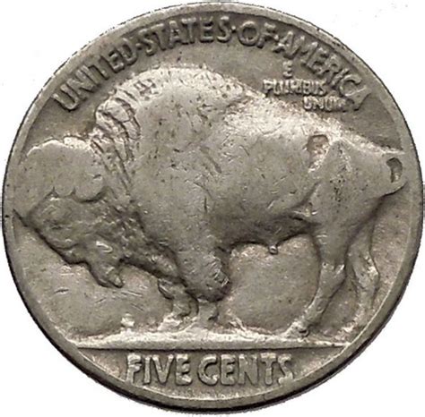 1936 Buffalo Nickel 5 Cents Of United States Of America Usa Antique
