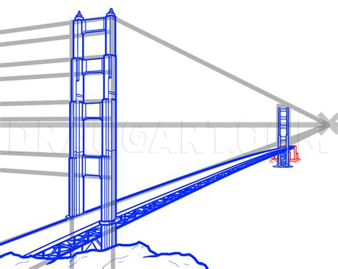 How to draw suspension bridges 11 steps with pictures. How To Draw The Golden Gate Bridge, Golden Gate Bridge ...