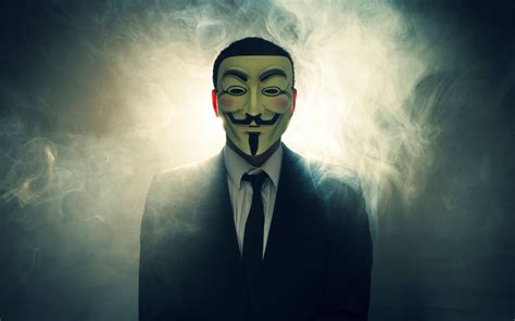 Hacker Background Mask 1920x1200 Wallpaper