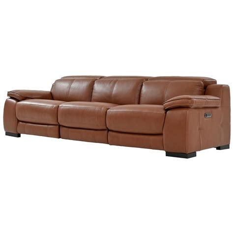 Gian Marco Tan Oversized Leather Sofa El Dorado Furniture