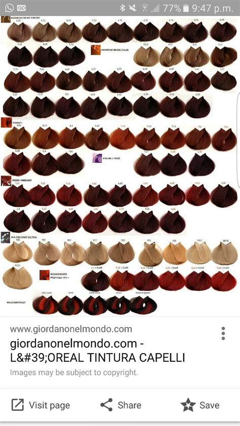 Loreal Majirel Colour Chart Loreal Hair Color Chart Red Hair Dye Color Chart Hair Color Guide