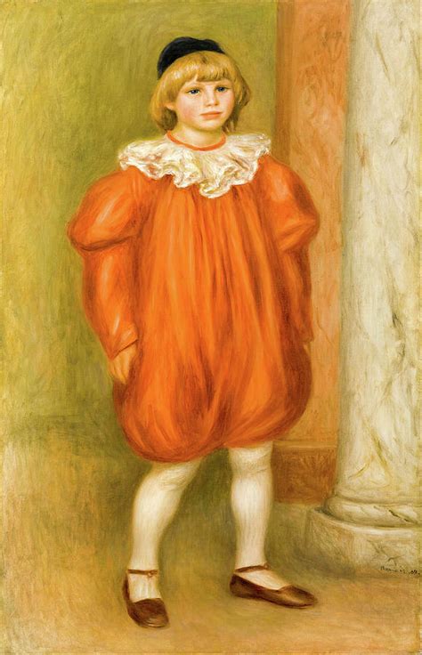 Claude Renoir In Clown Costume Painting By Pierre Auguste Renoir Fine