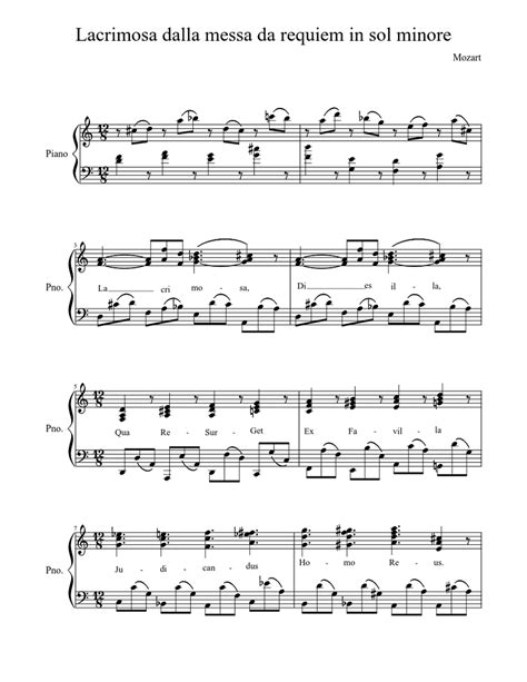 Mozart Lacrimosa Sheet Music Download Free In Pdf Or Midi