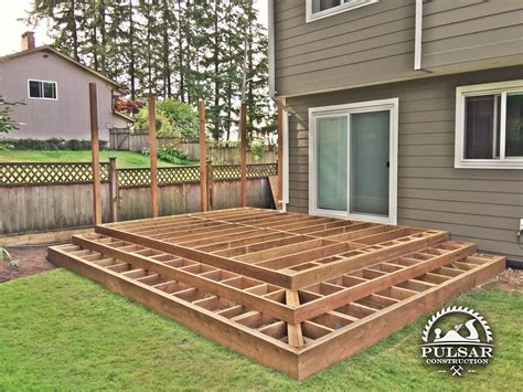 Ground Level Deck Framing Boxed Deck Steps Ground Level Deck