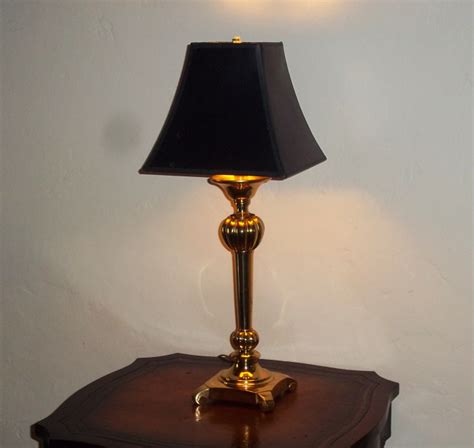 Brass Lamp Black Shade