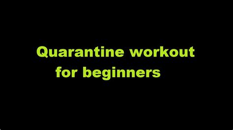 Quarantine Home Workout For Beginners Youtube