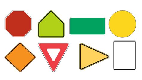 Road Sign Shapes Test For Your Permit