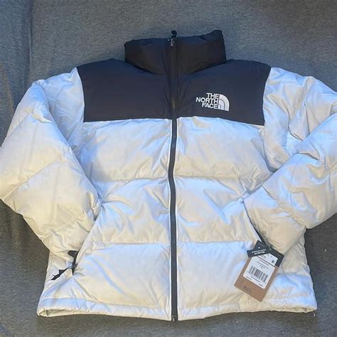 The North Face White 700 Fill Nuptse Down Jacket Depop