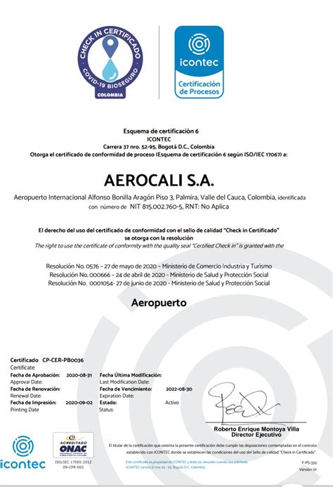 ¿qué es el certificado covid digital de la ue? Aerocali Obtuvo el Sello de Bioseguridad "Check in ...